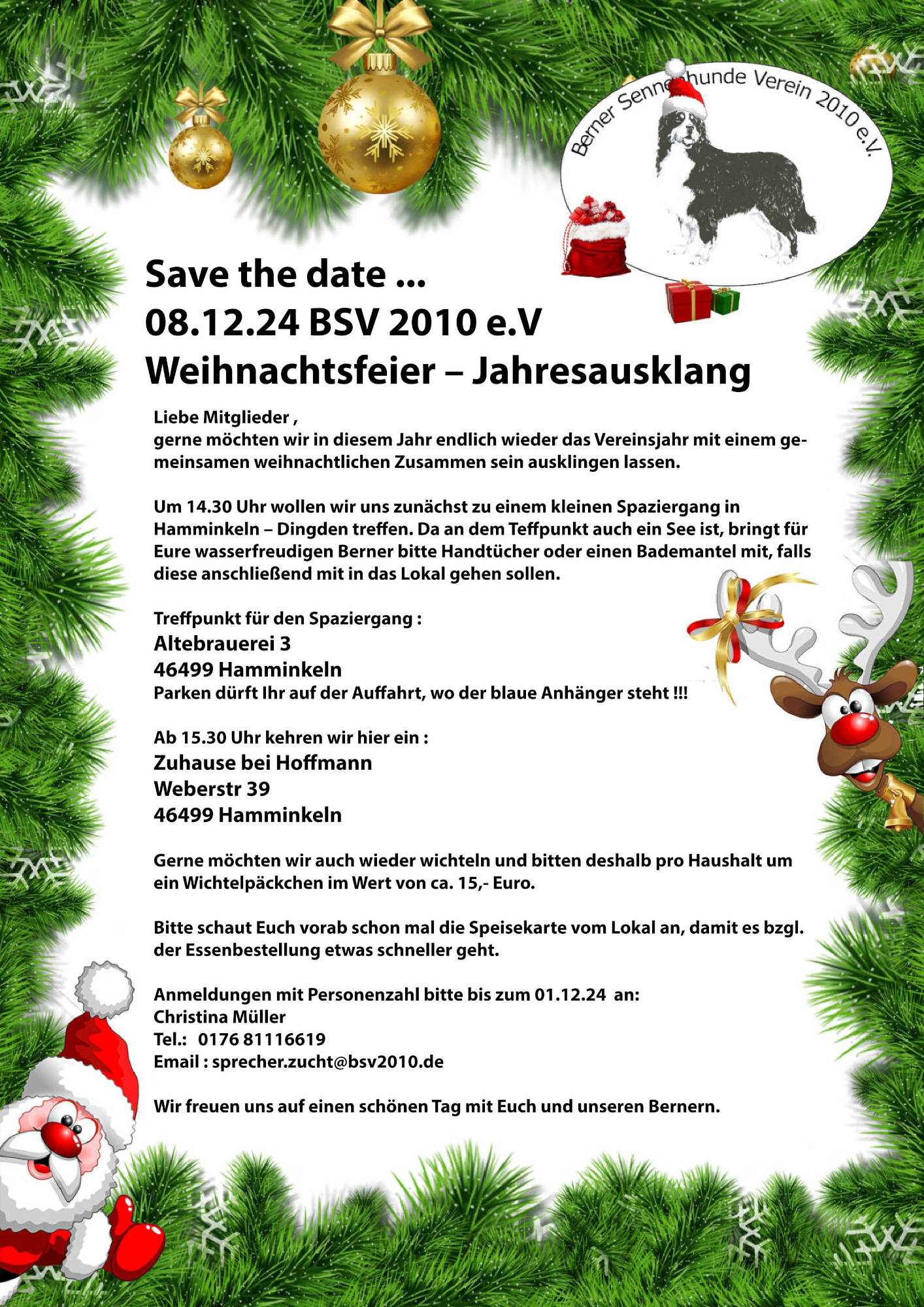 Einladung zur Weihnachtsfeier 2024